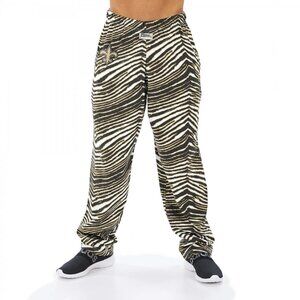 Zubaz NFL New Orleans Saints Classic Zebra Print Team Pants Adult 2XL